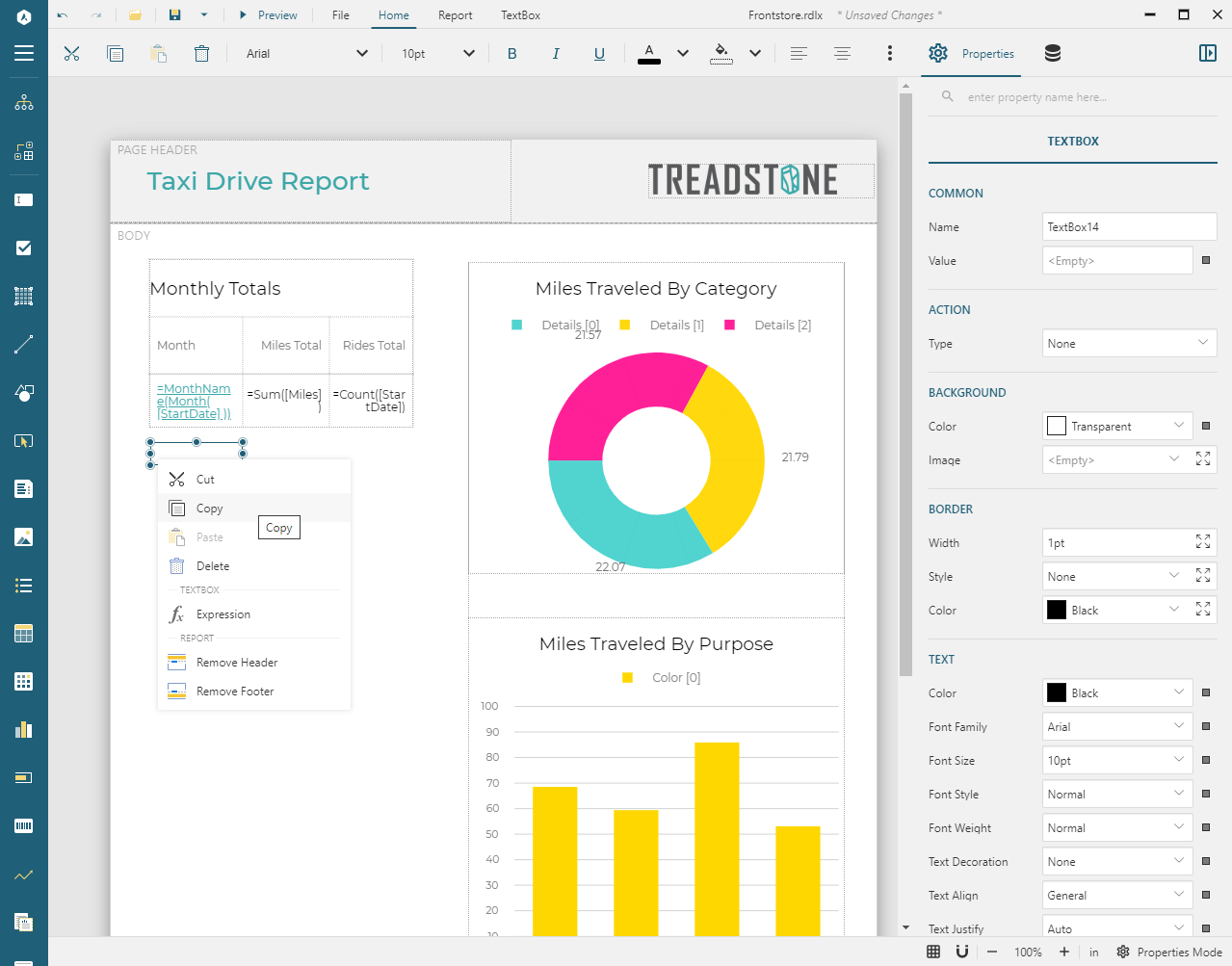 ActiveReportsJS Designer Application