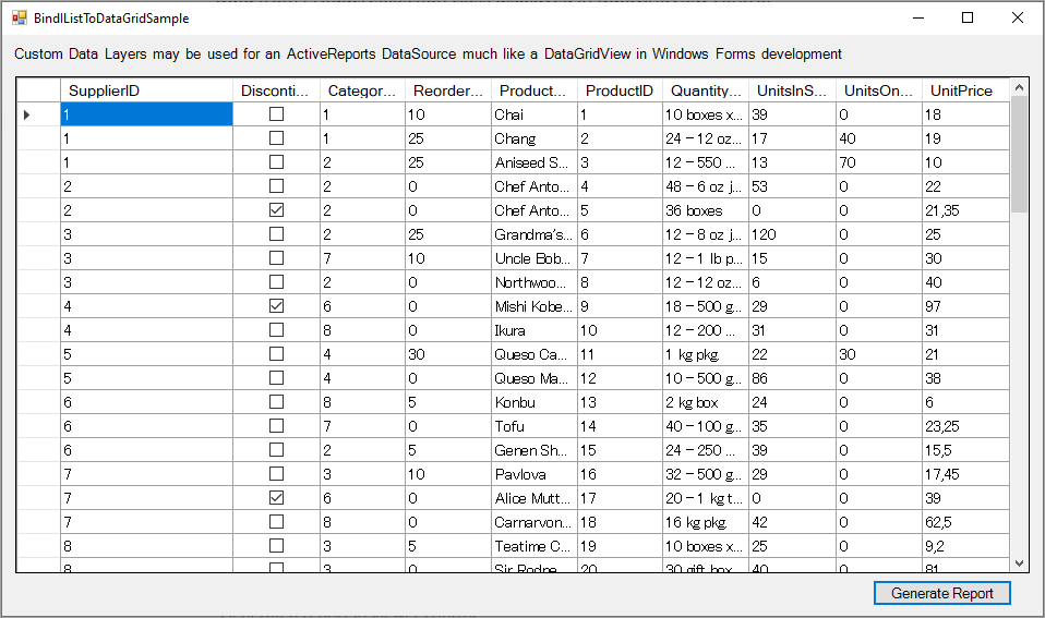 IList Data Binding