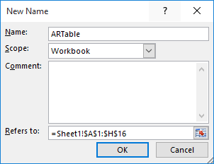 New Name dialog box
