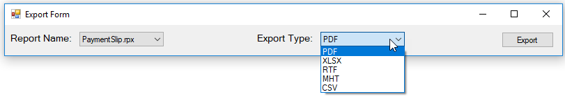 Exporting Types