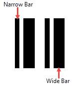 Narrow bar width