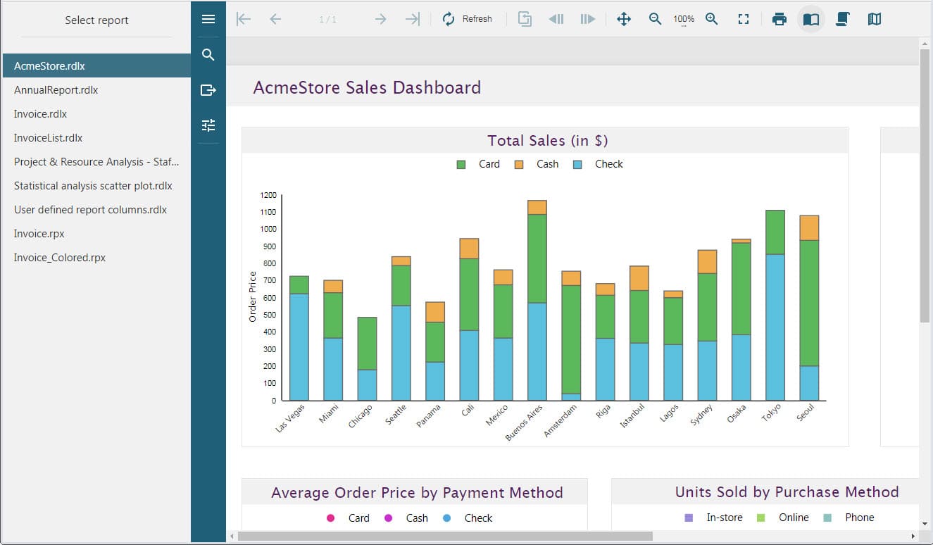 ActiveReports JSViewer
