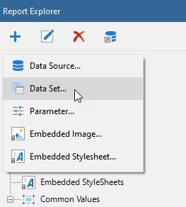 Adding a Dataset to a Page/RDL report