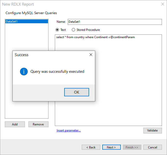 Add a valid query