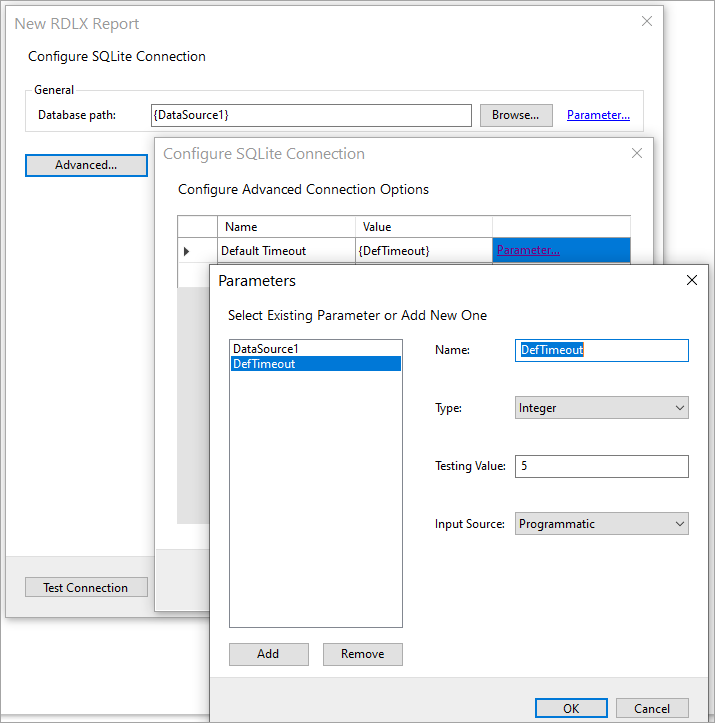 Parameters Dialog
