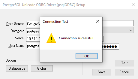 Successful Data Source Connection