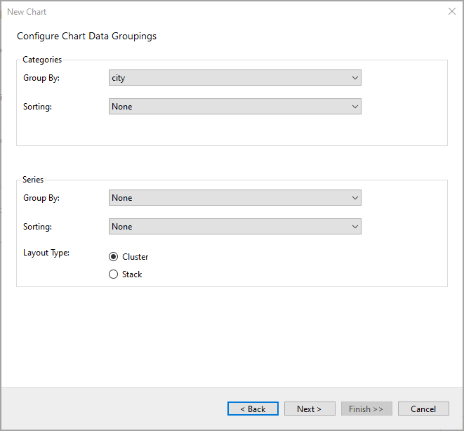 Configure Chart Data Groupings