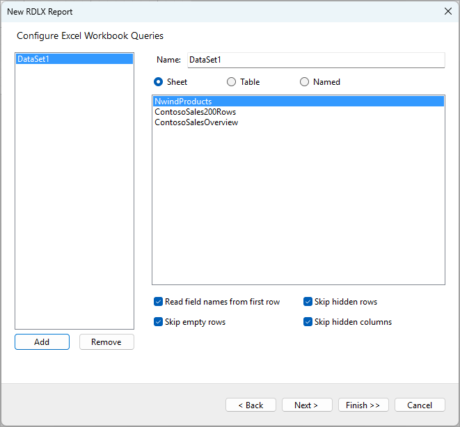Configure Excel Workbook Queries