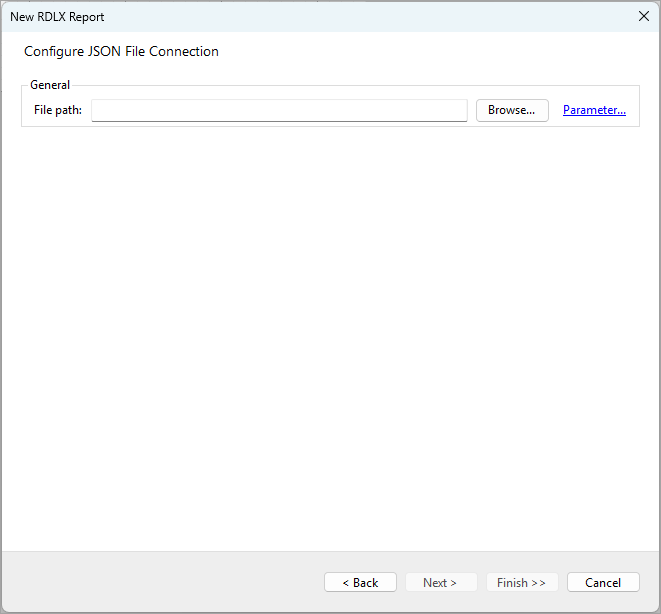 Configure JSON File Connection
