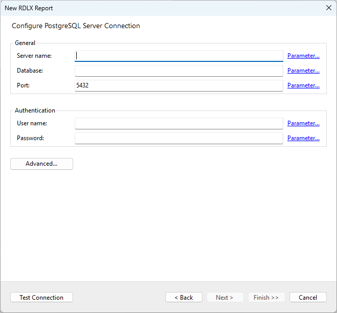 Configure PostgreSQL Server Connection