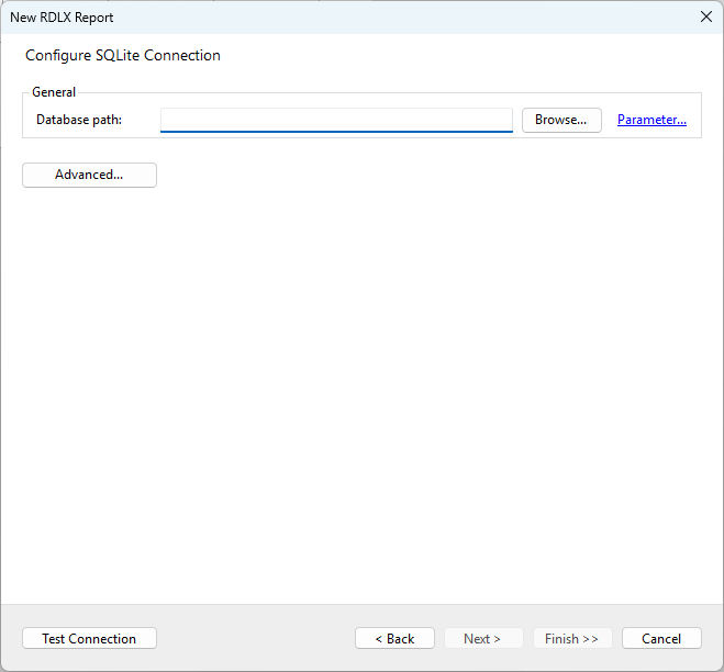 Configure SQLite Connection