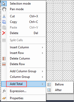 Add total in Tablix