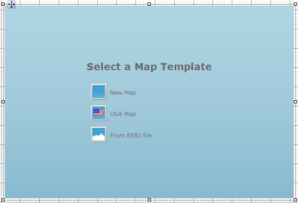 Select a Map Template wizard