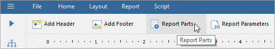 Create Report Part via Properties Panel