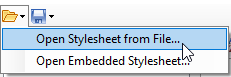 Stylesheet Editor dialog