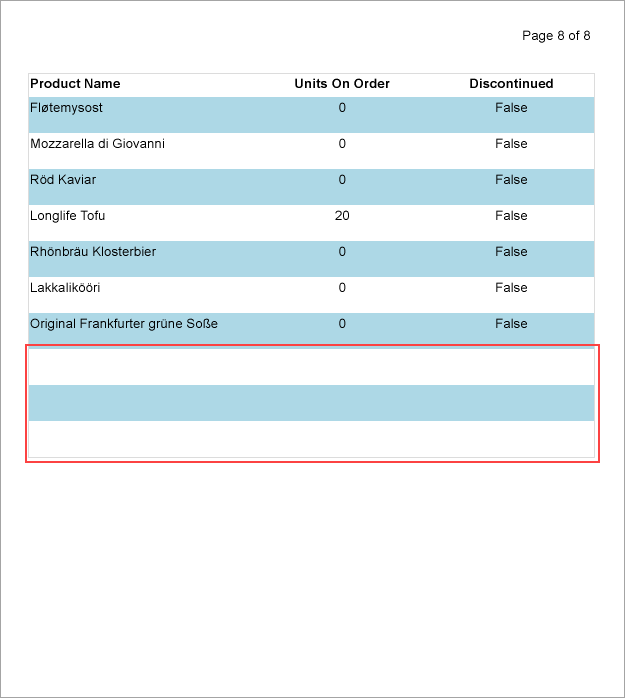Repeat Blank Rows