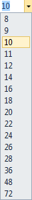 Font Size pane