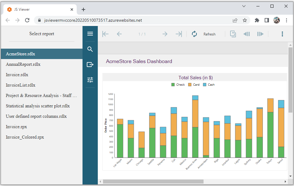 Deployed Website on Azure