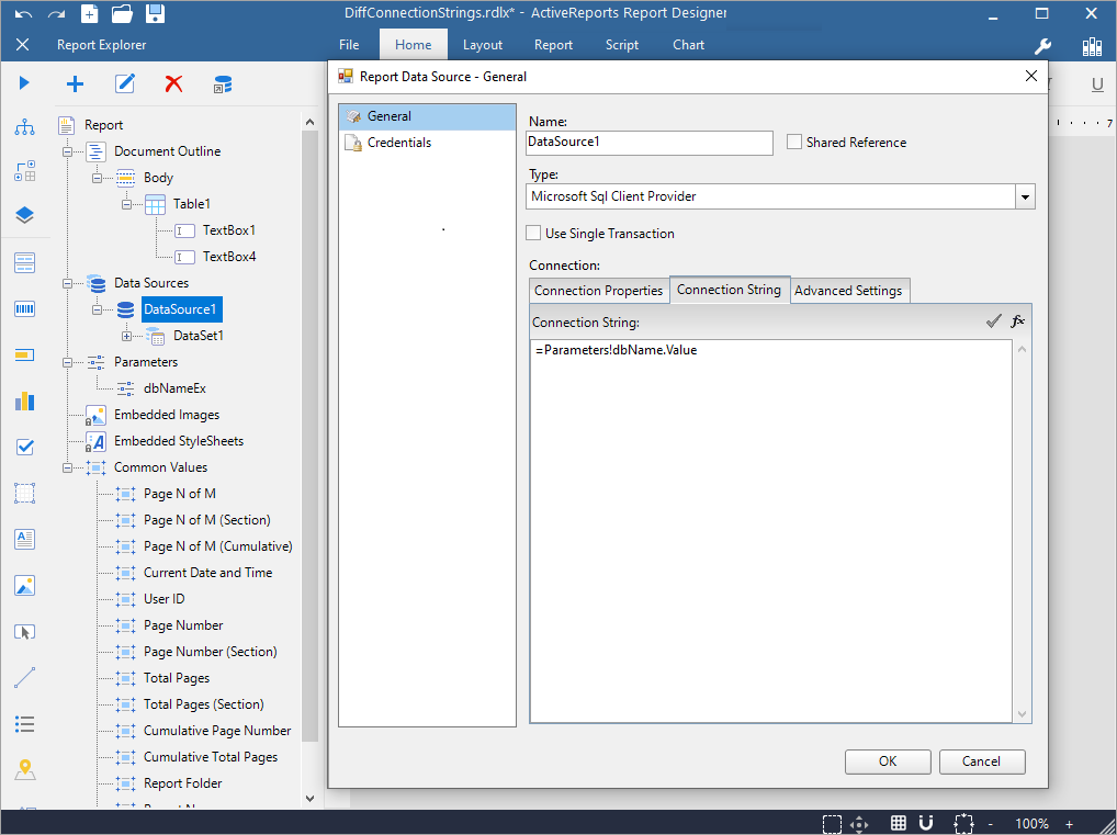 Connection string for Microsoft Sql Client Provider
