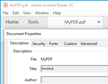 Adding metadata