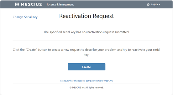 Create Reactivation Request