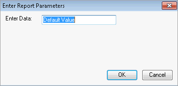 Enter Report Parameters at Run Time
