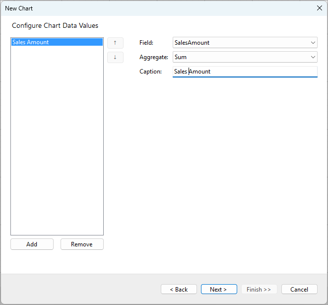 Configure Chart Data Values