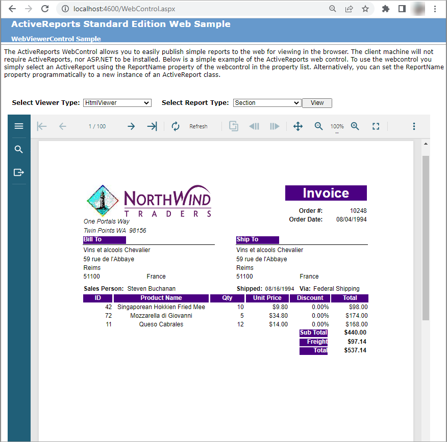 Web Viewer Control