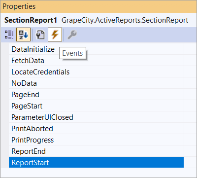 Section report events
