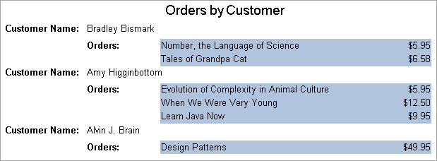 Subreport with XML data at design time