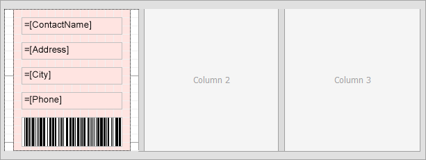 RDL Report with Columns Set for Report Body