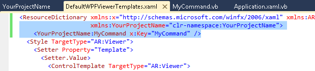 Adding code to DefaultWpfViewerTemplates.xaml file