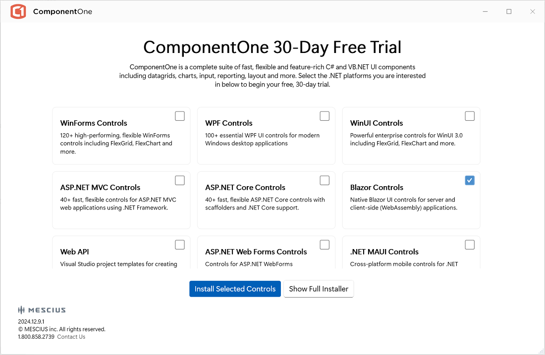 ComponentOne Installer