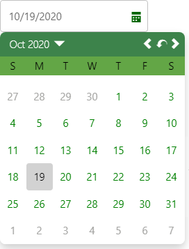 Styled DatePicker control