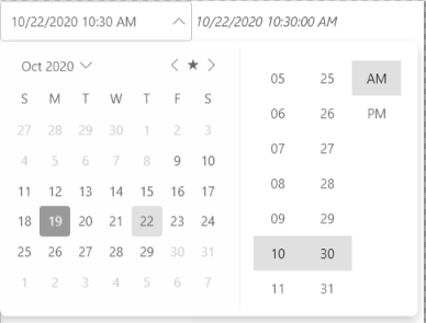 Multi-month view in DateTimePicker control