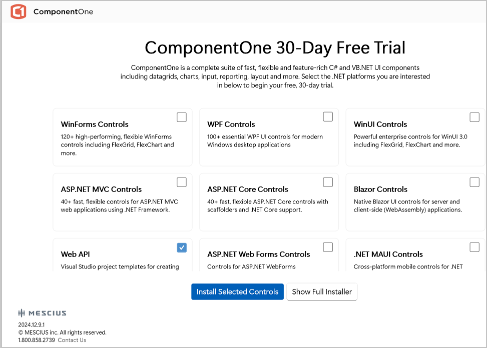 ComponentOne Installer