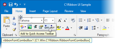 Add to qat ribbon