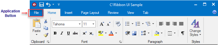 Application button