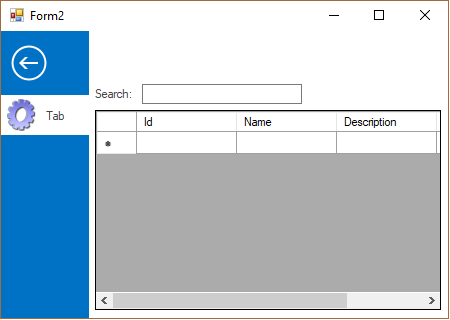 app menu tab