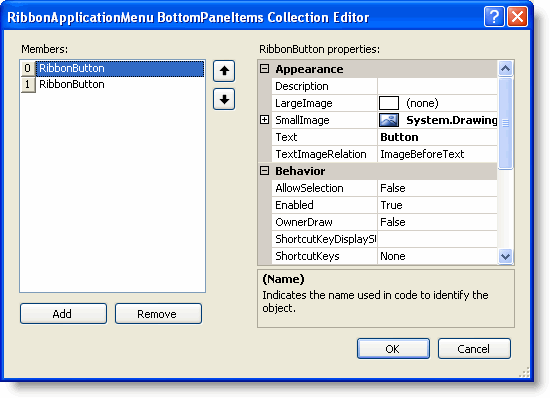 Bottom Pane Items Collection Editor