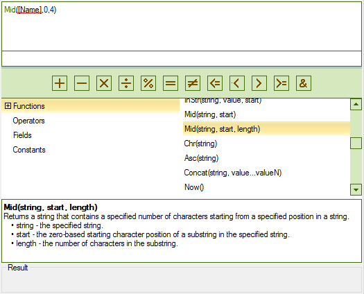 Expression Editor