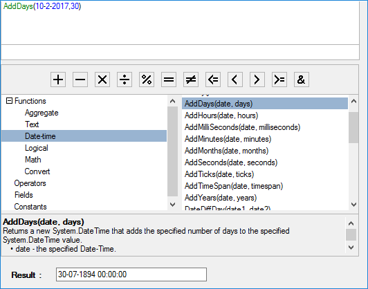 Expression Editor Control