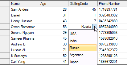 ComboBox showing display values of mapped data