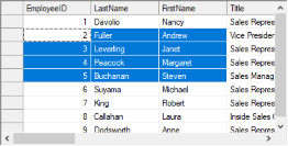 cell range selection