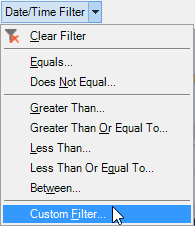 date and time filter