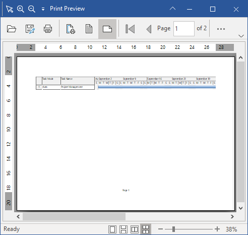 Print preview dialog box