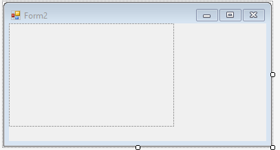 Design-time view of form with empty InputPanel control.