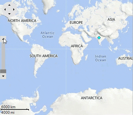 Zooming in and out using Map control