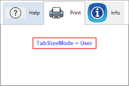 User Tab Size Mode