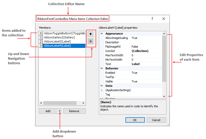 Collection editor for fontcombobox